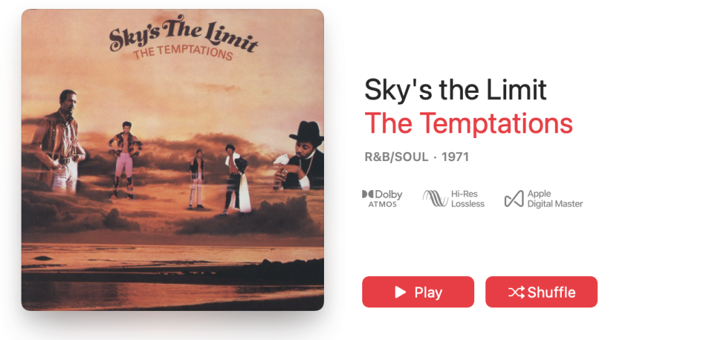 Temptations Apple Music Dolby Atmos