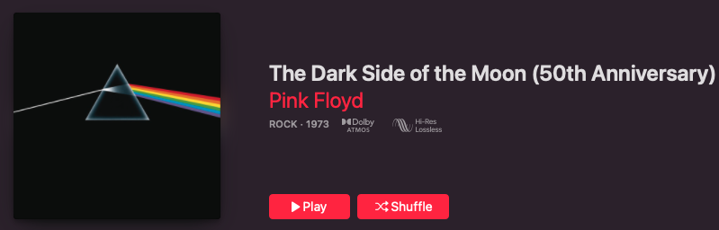 Pink Floyd Dark Side Dolby Atmos