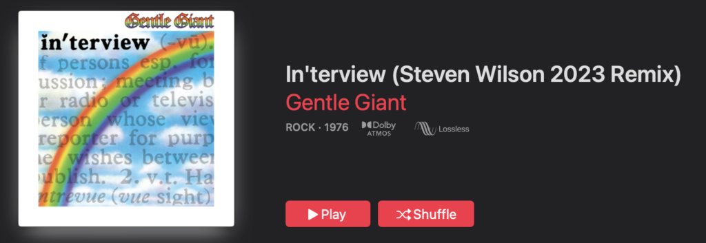 Gentle Giant Interview Dolby Atmos