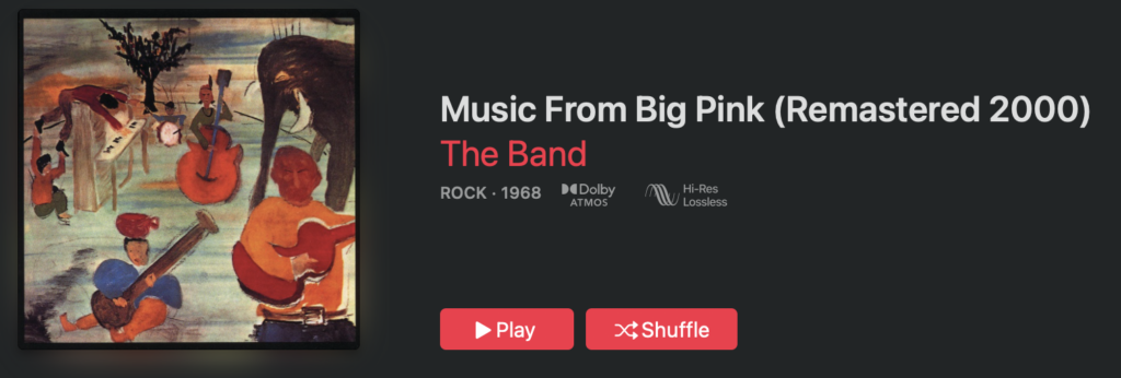 The Band Pig Pink Dolby Atmos 2023 Apple Music
