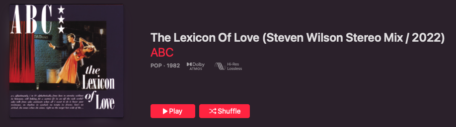 ABC Lexicon Dolby Atmos Apple Music