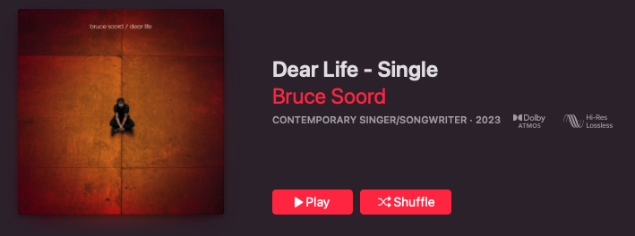 Bruce Soord Dear Life Dolby Atmos Apple Music