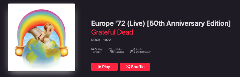 Grateful Dead Europe 72 Dolby Atmos Steven Wilson