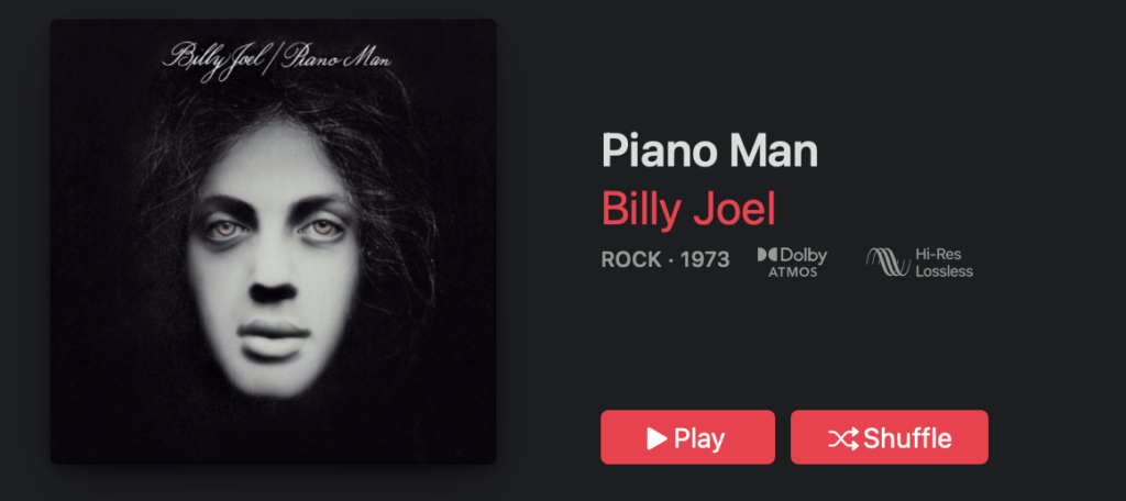 Billy Joel Piano Man Dolby Atmos