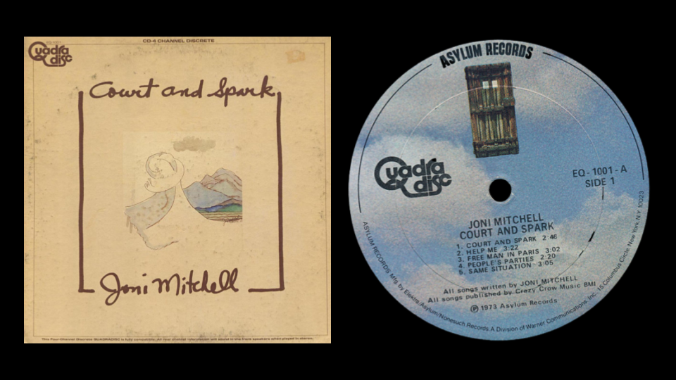 Joni Mitchell Court and Spark Quadraphonic LP CD-4