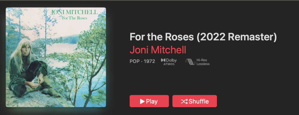 Joni Mitchell For The Roses Dolby Atmos