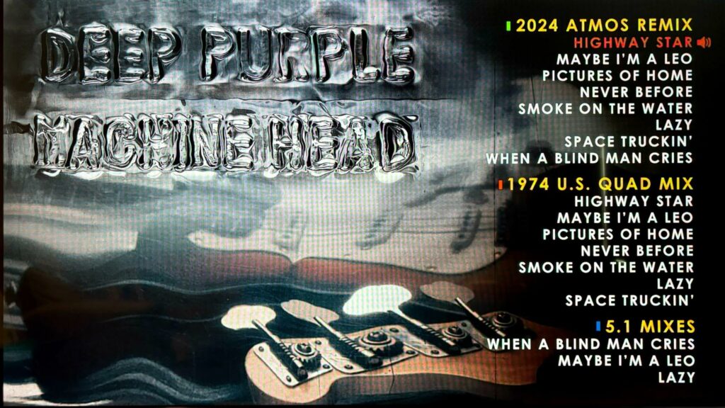 Deep Purple Machine Head Atmos 5.1 50th 2024 Quadraphonic
